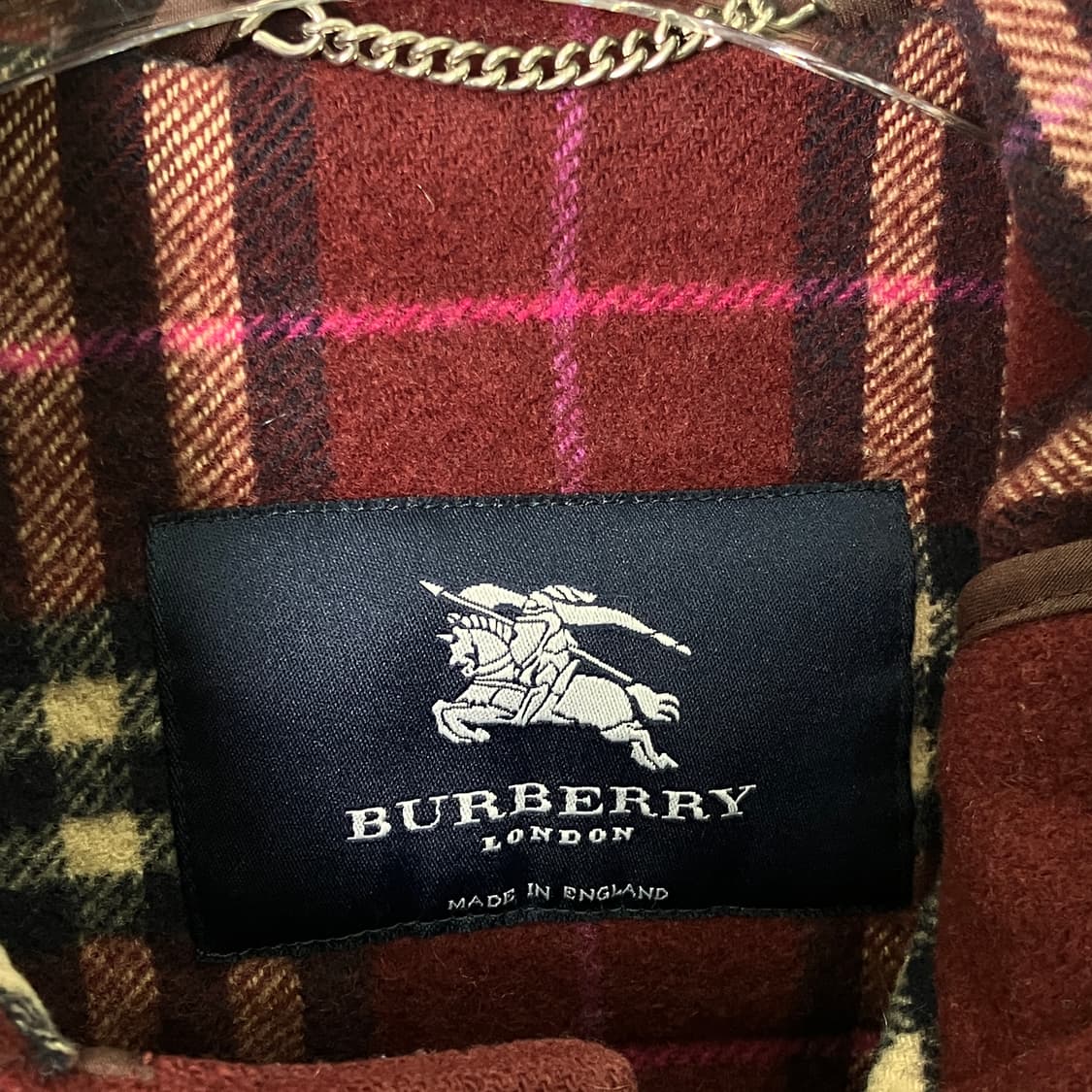 버버리 런던 버건디 울 더플 코트  상품이미지3