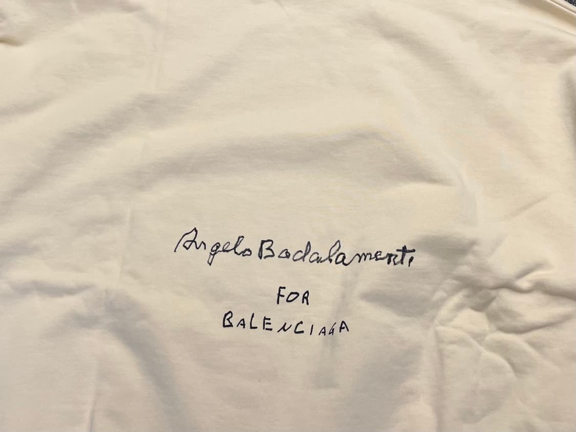 [100~105] 발렌시아가 악보 프린팅 맨투맨티 새제품 1  상품이미지7