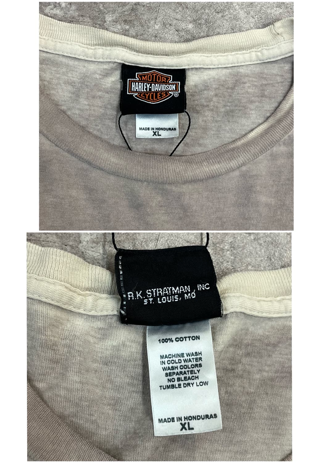 할리 데이비슨 투손 반팔티 베이지 XL #csz3811 상품이미지3