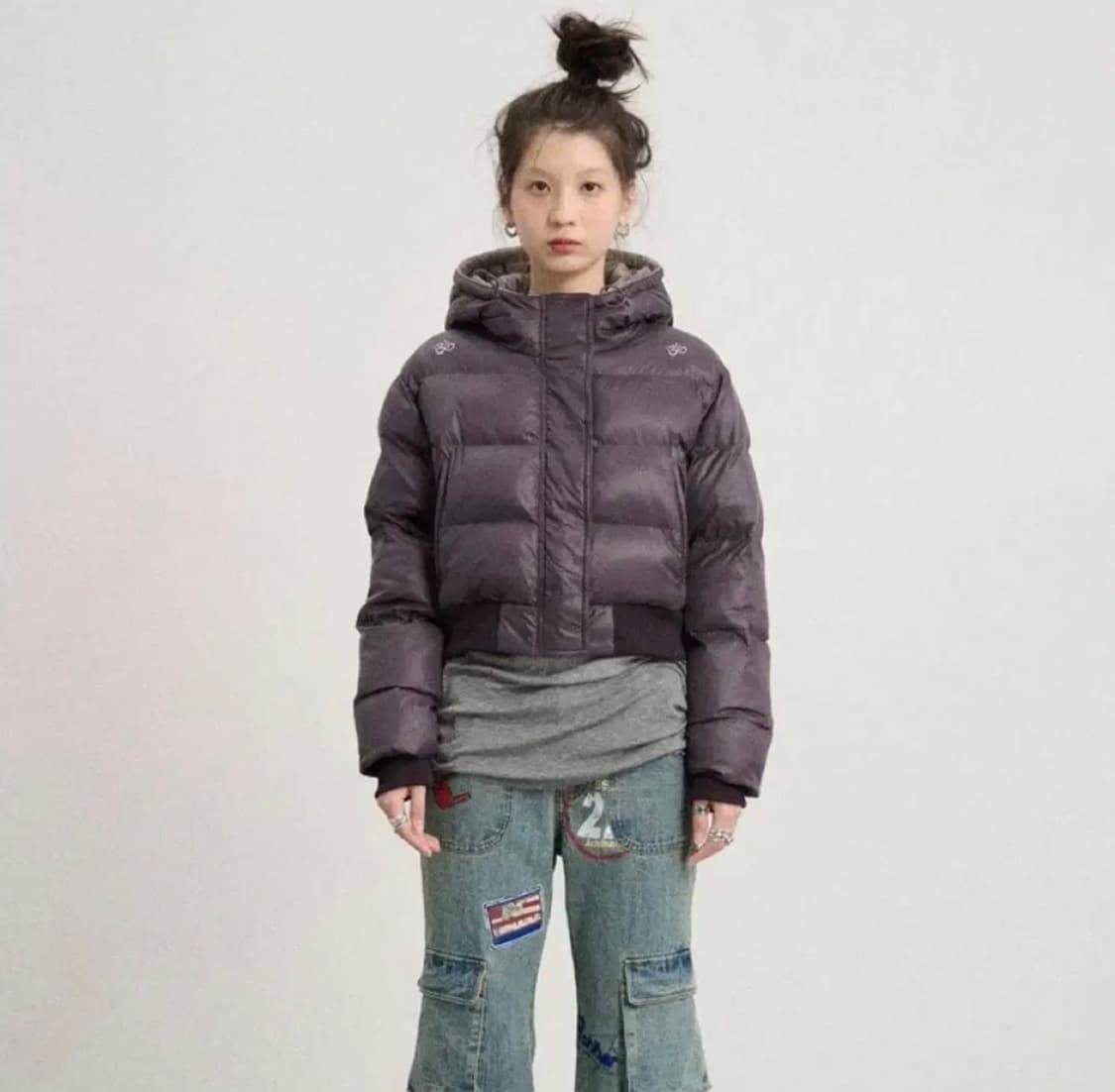 테스트메커니즘 achihara 숏패딩 퍼플 m 상품이미지1