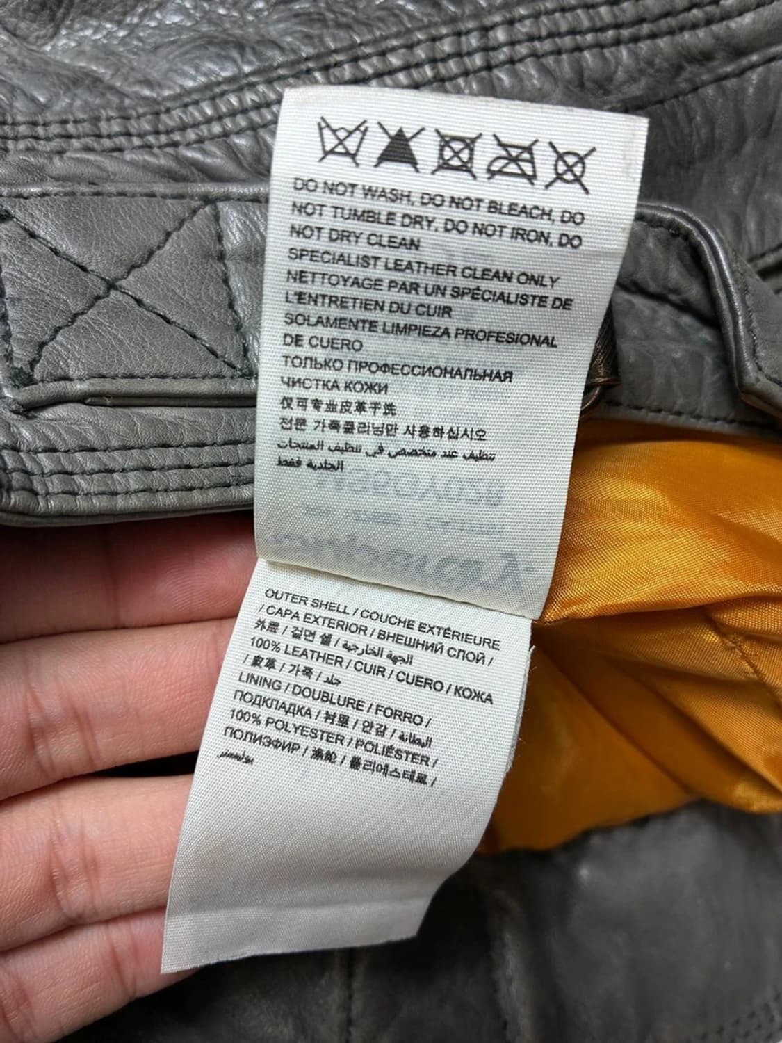 슈퍼드라이 00's 소가죽 유틸리티 하이넥 소가죽 자켓 PN8672 상품이미지10