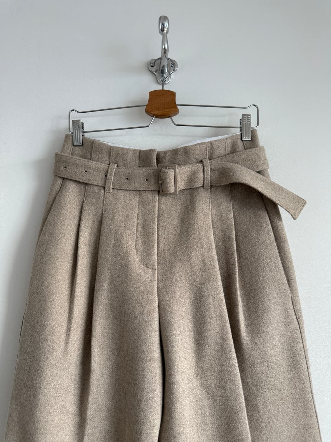 BLOSSOM 헤비울 벨트 와일드 팬츠 상품이미지2