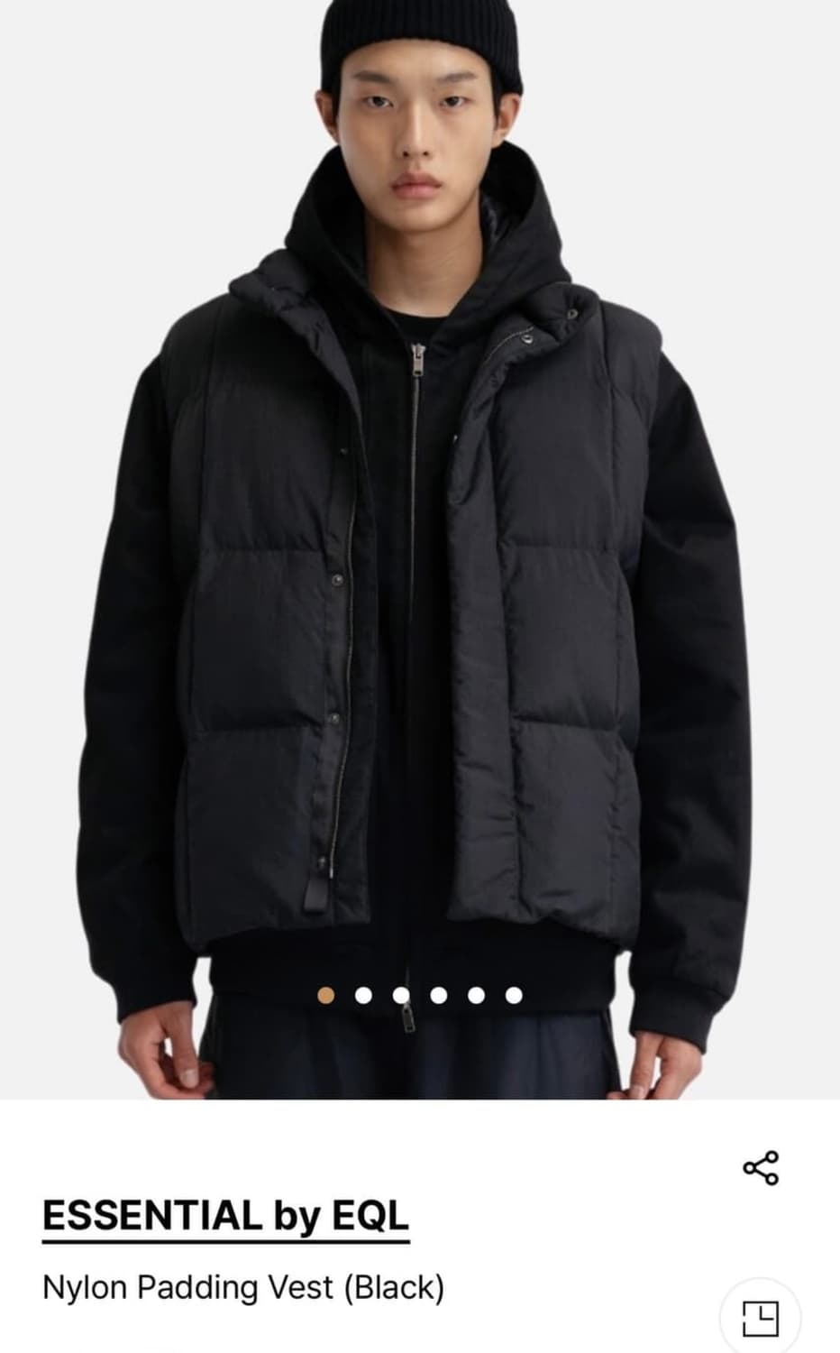 에센셜바이이큐엘 패딩조끼 패딩베스트 xl 블랙 상품이미지1