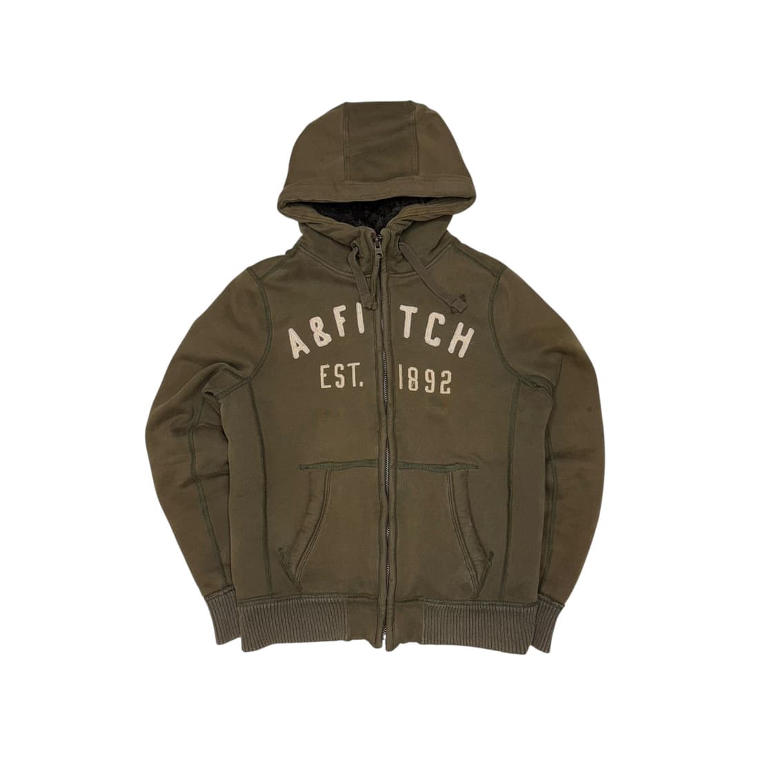 [M] 아베크롬비 앤 피티 카키 후드집업 상품이미지3