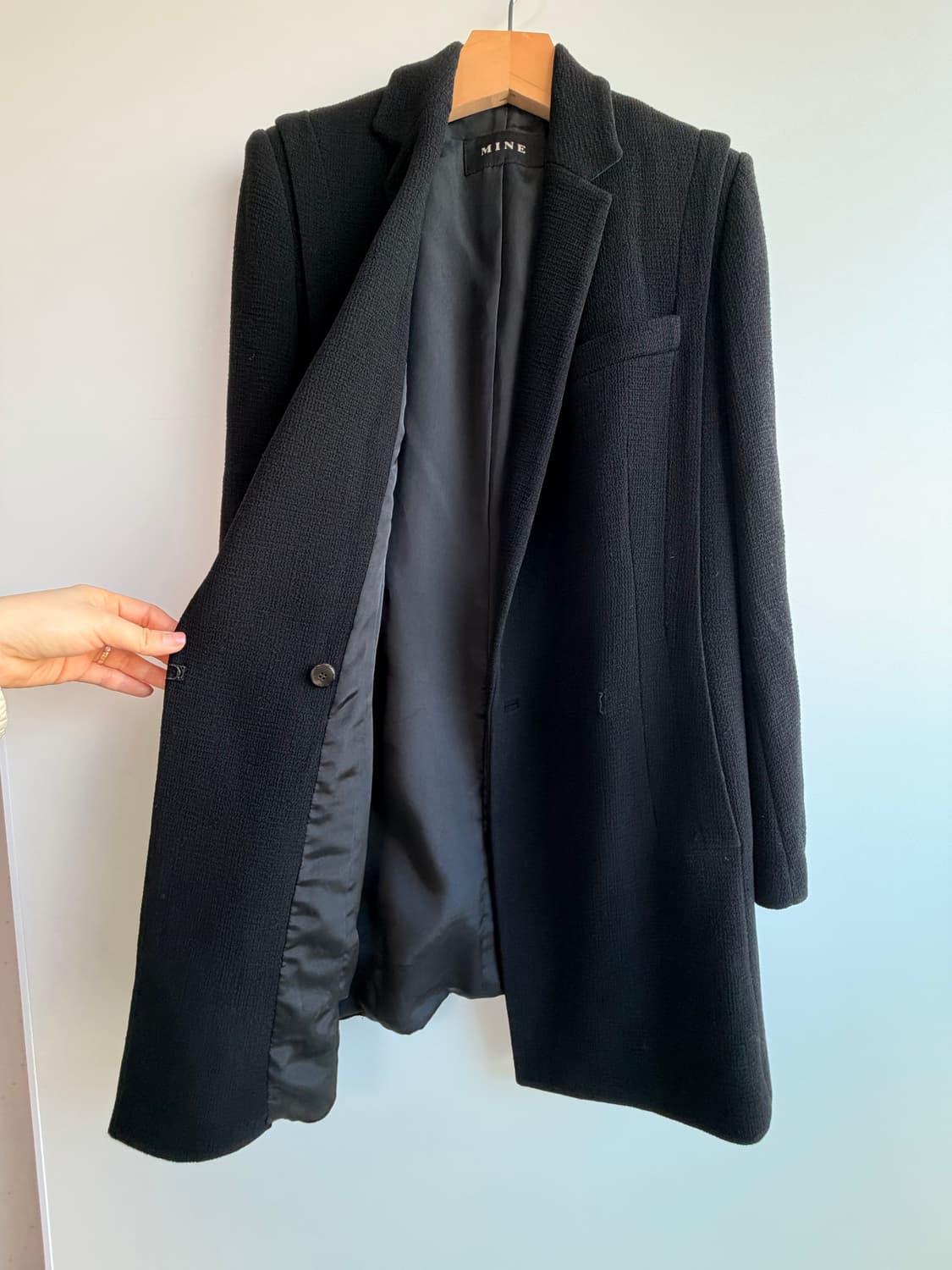 MINE 마인 ((한섬)) 메이드인이테리  블랙 자켓 상품이미지5