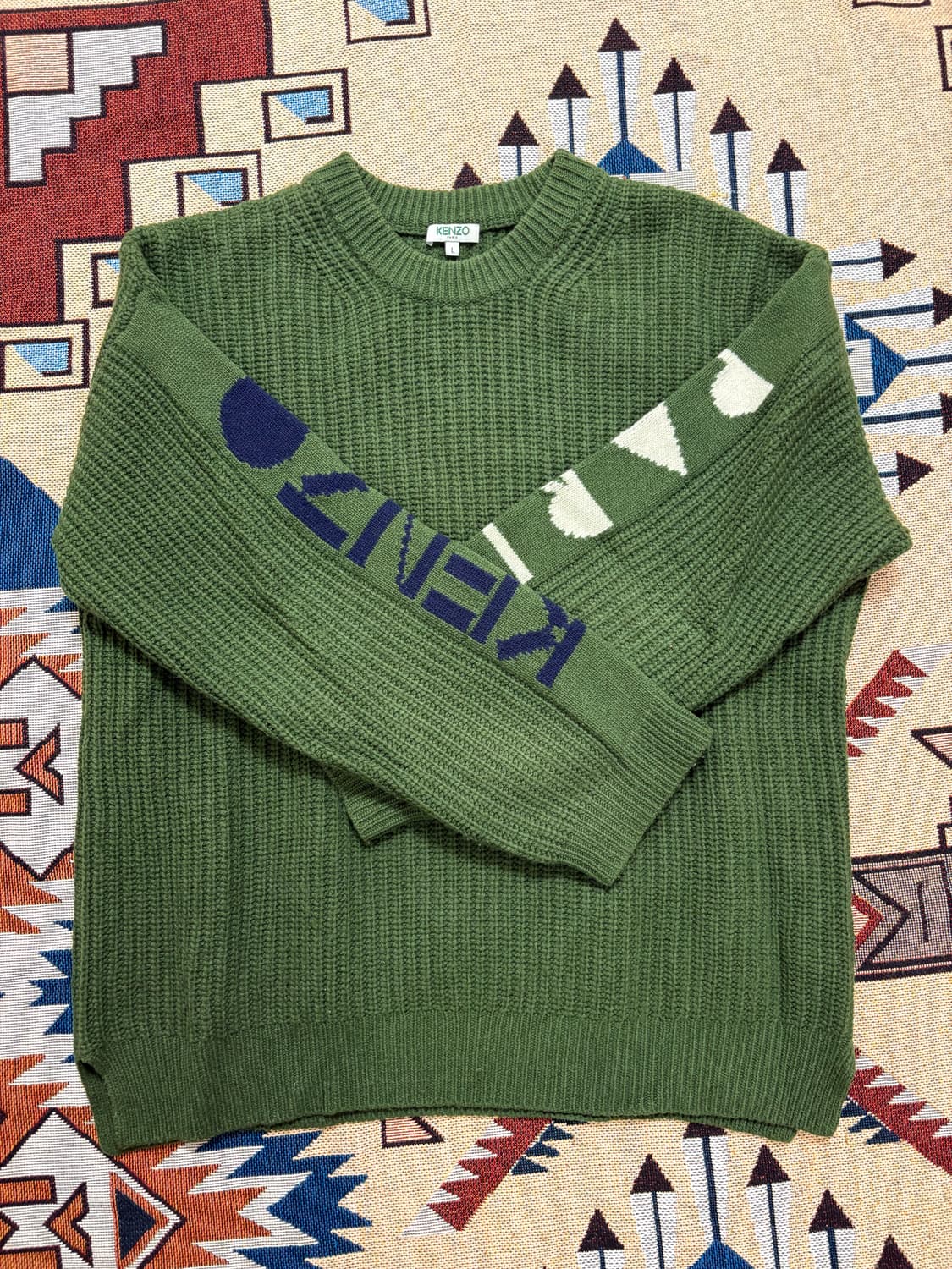 겐조 올리브 카키헤비 스웨터 L 상품이미지1