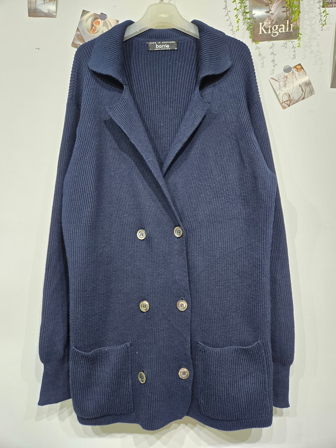 배리 네이비 더블버튼 니트 가디건 barrie 상품이미지3