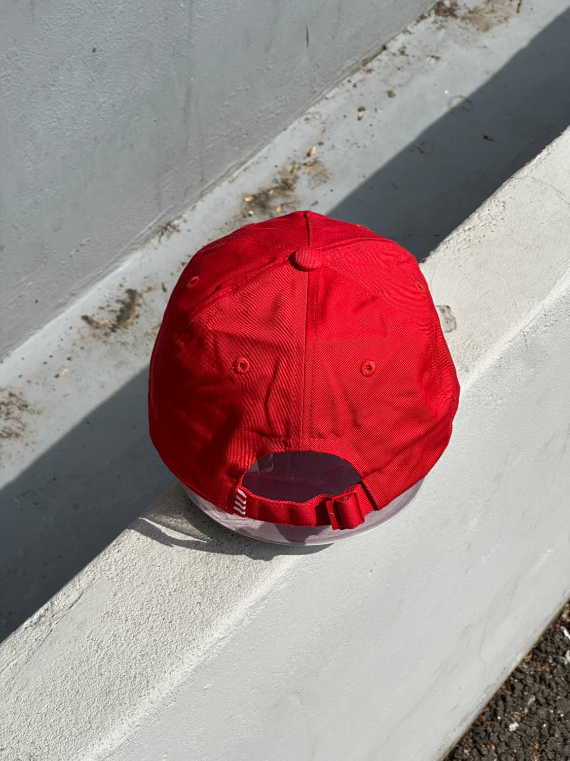 [F] 아디다스 오리지널 트레포일 로고 레드 볼캡 모자 상품이미지4