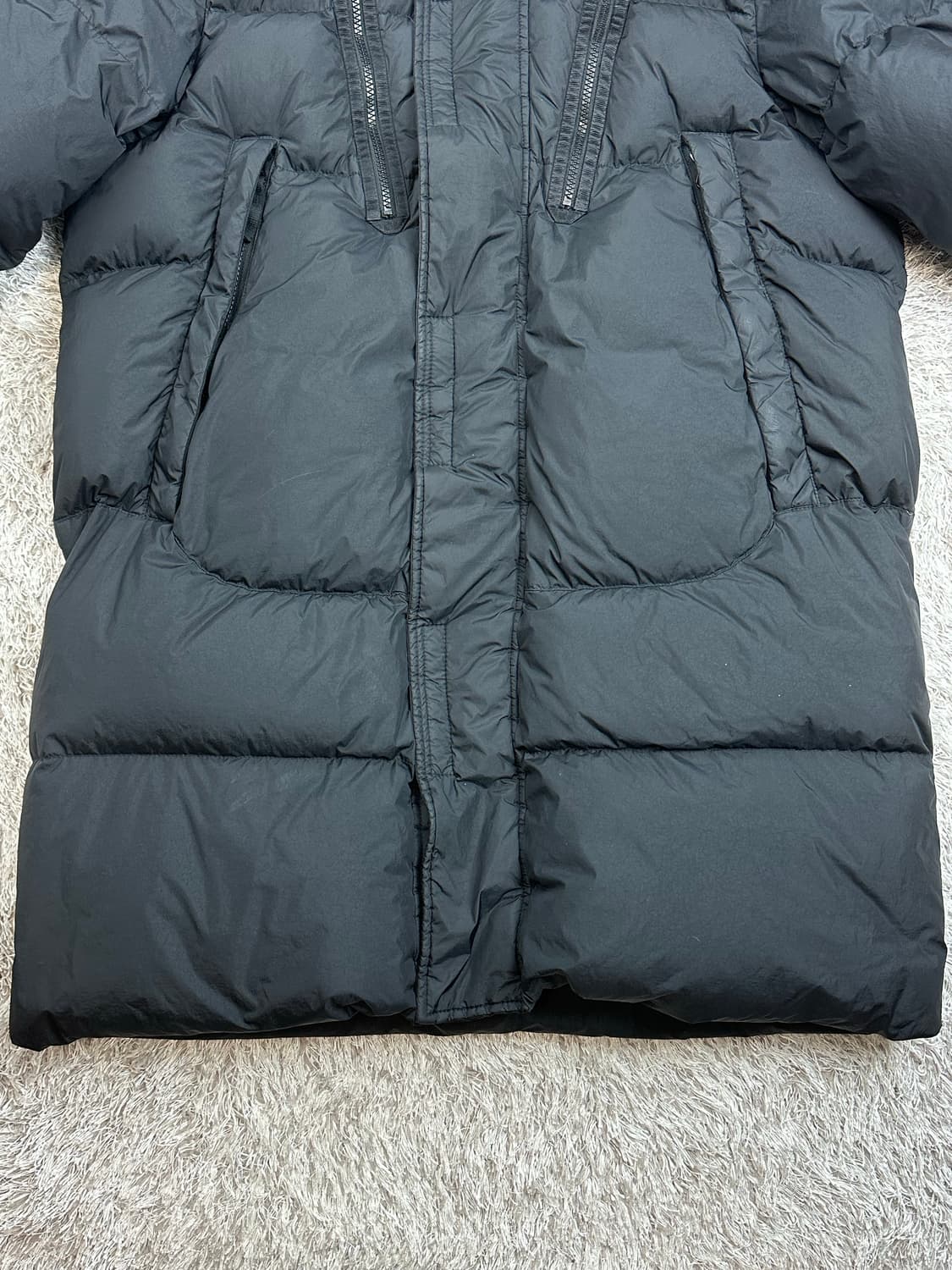 [L] 정품 스톤아일랜드 21FW 크링클랩스 롱패딩 블랙 상품이미지3