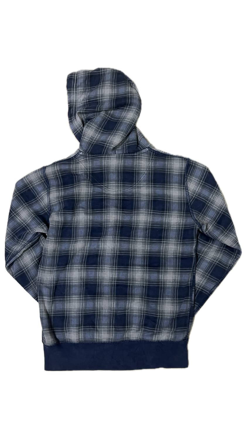 Uniqlo 올드 유니클로 블루 체크 후드집업 상품이미지6