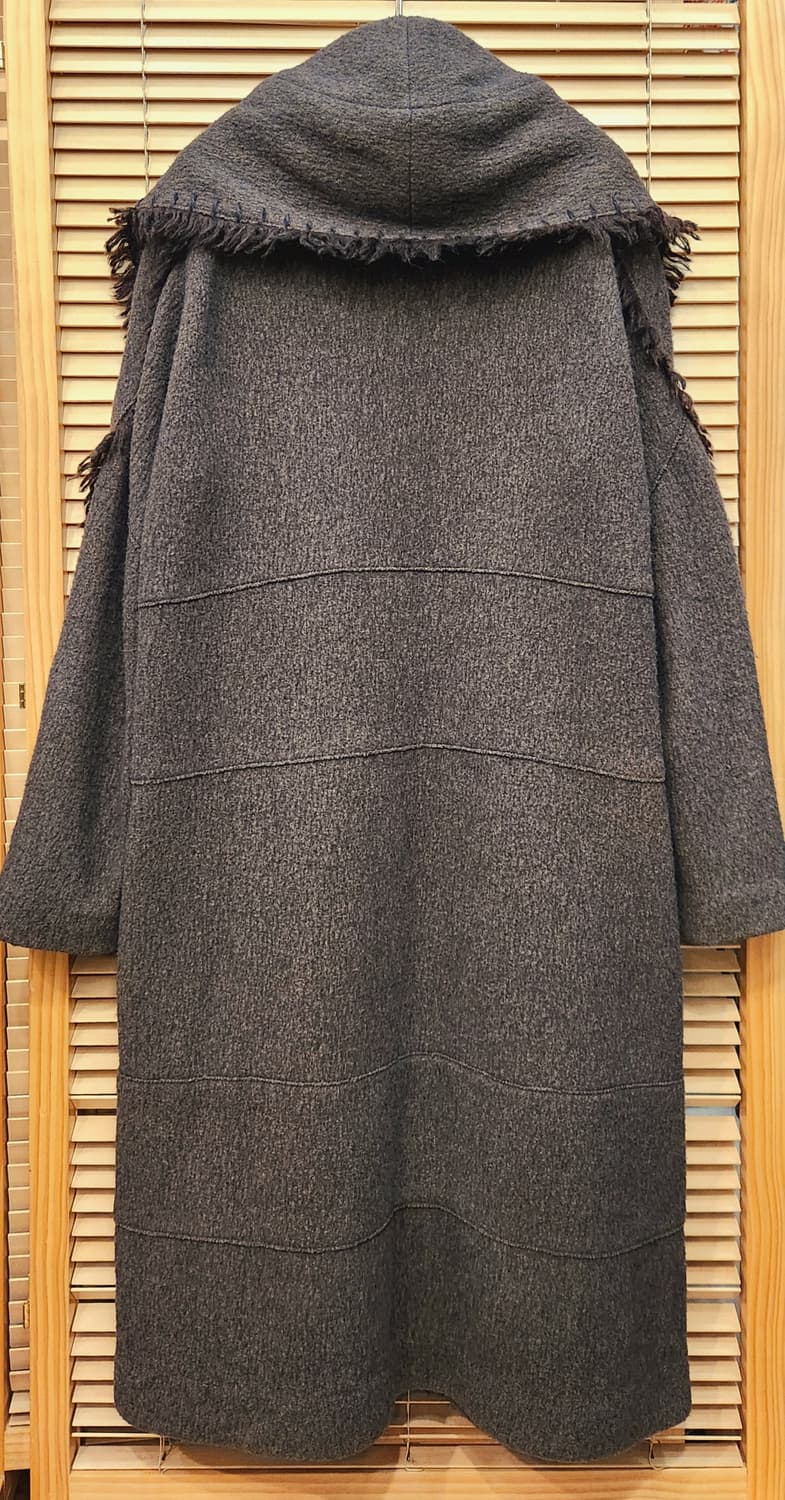 TIME 타임 브라운 프린지 롱 코트 상품이미지4