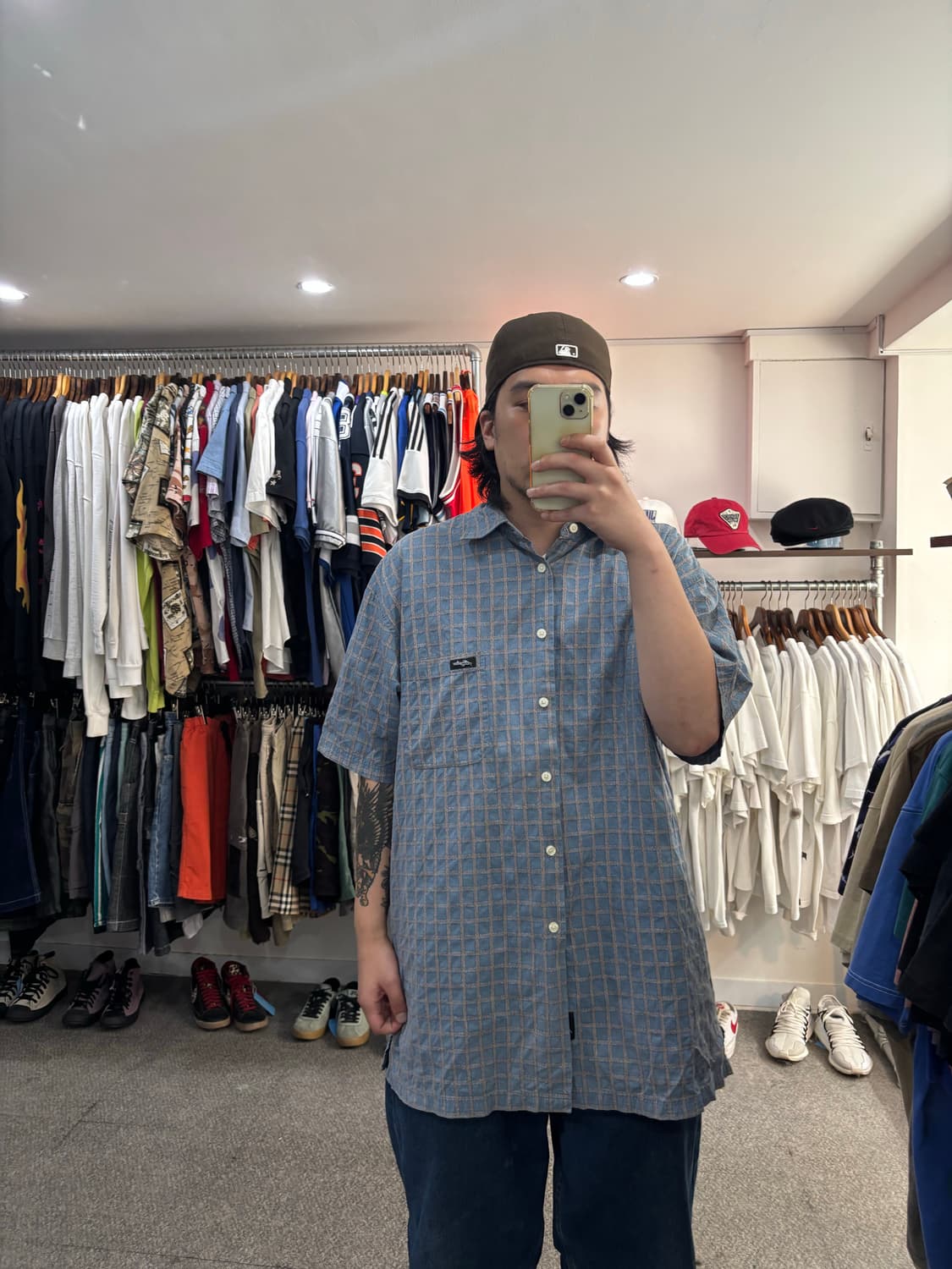 칼카니 체크패턴 반팔셔츠 상품이미지7