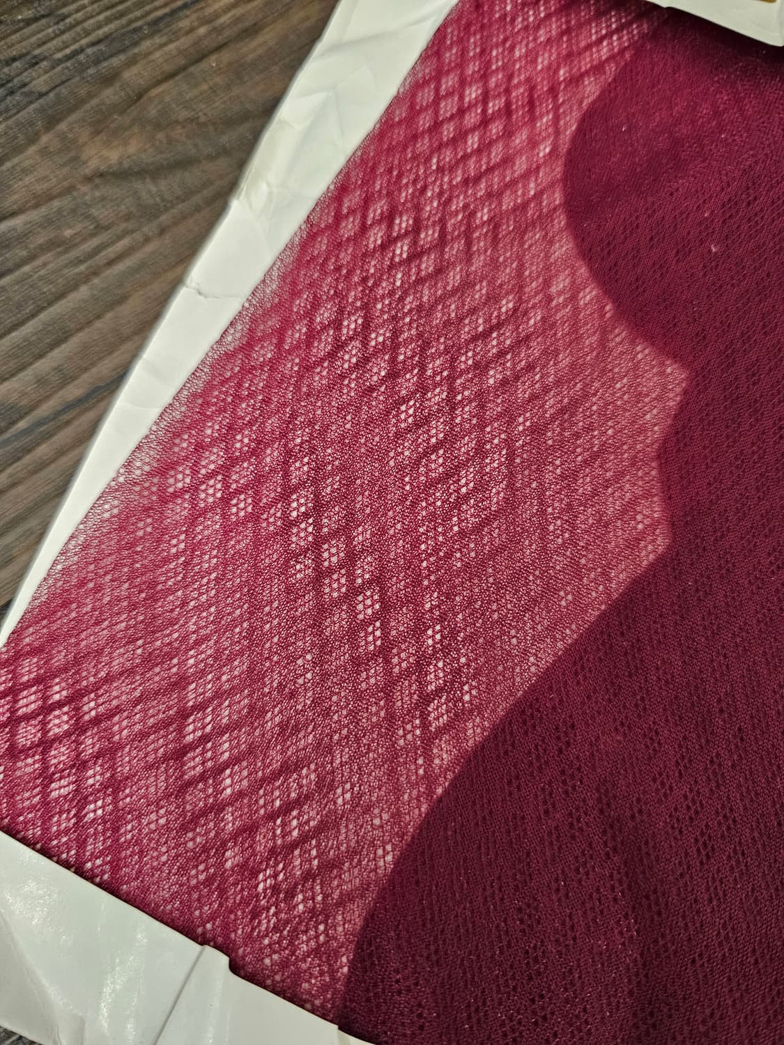 Japan 버건디 오버-니 망사스타킹 상품이미지3