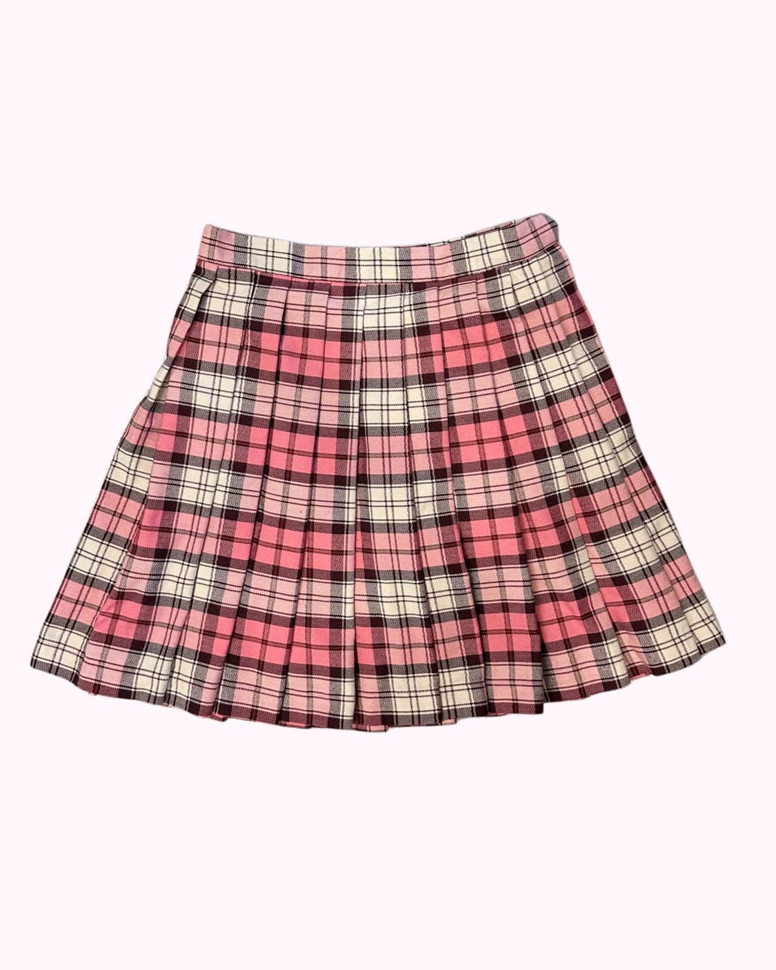 pink check pleats skirt 상품이미지1