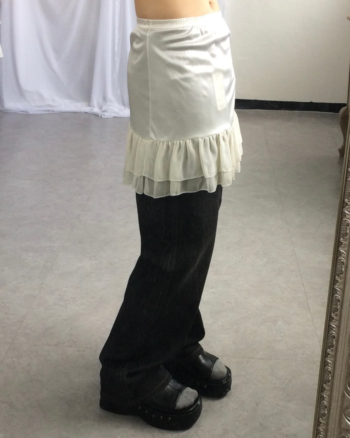 Frill layer mini skirt 상품이미지4