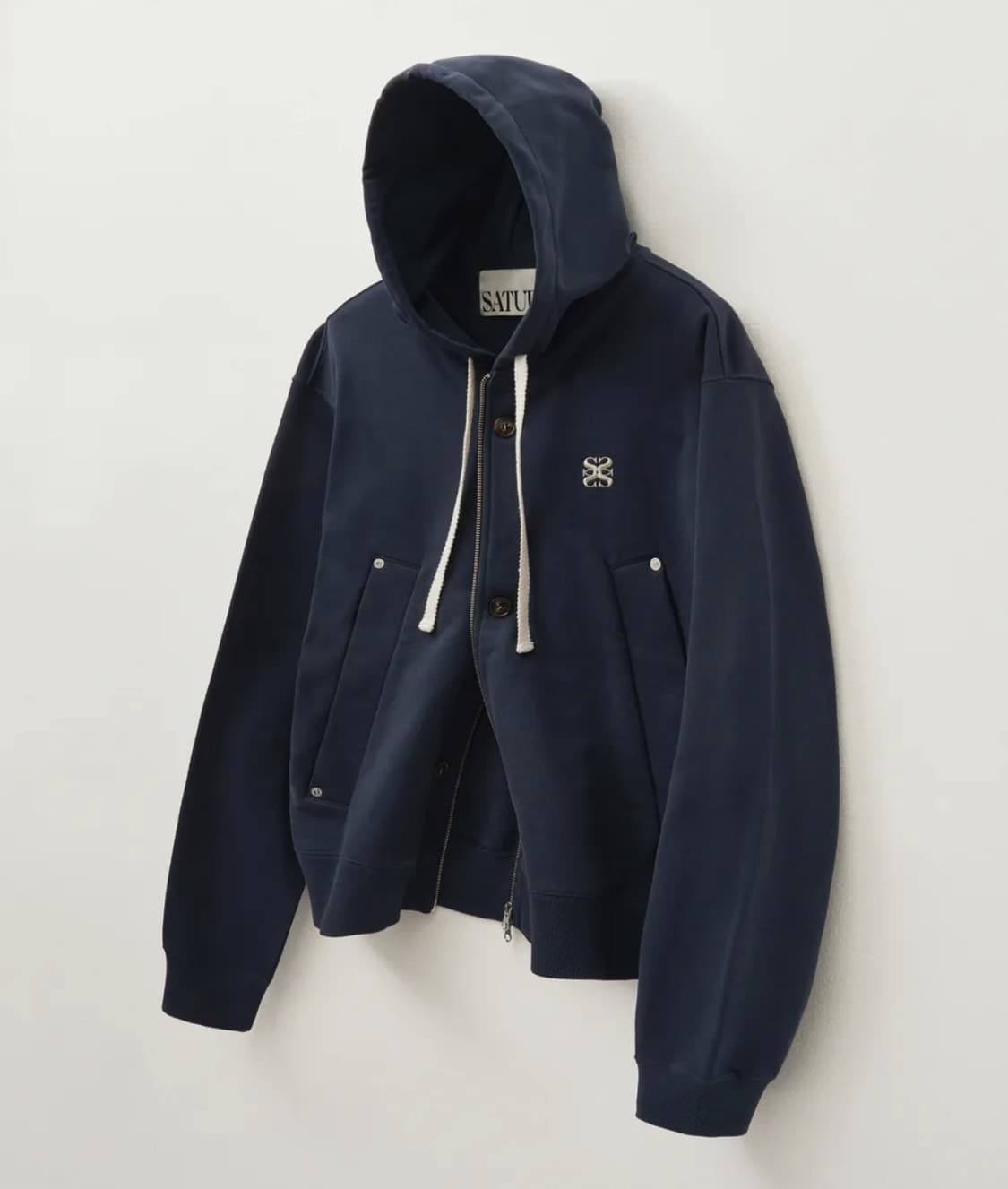 WS) 세터 SATUR 코튼 올데이 후드 집업 클래식 네이비 상품이미지1