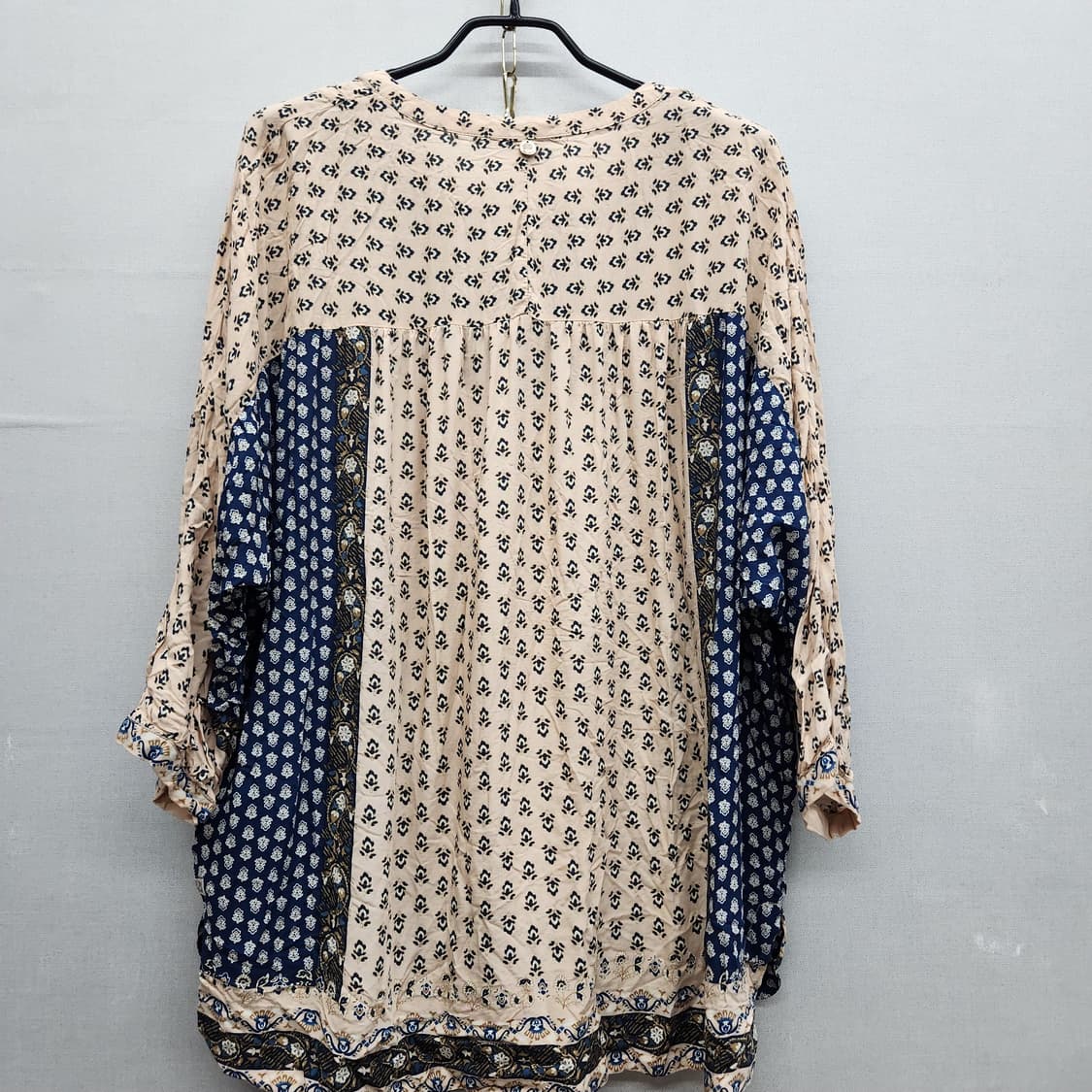 써스데이아일랜드 에스닉 패턴 보헤미안 셔링 블라우스 M(XL) 상품이미지4