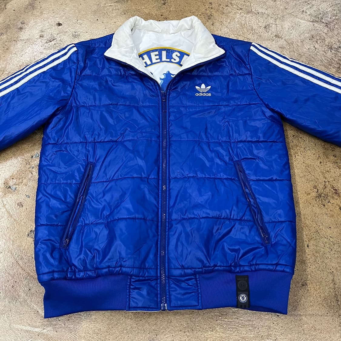 아디다스 첼시 흰파 양면 리버시블 숏패딩 110 상품이미지5