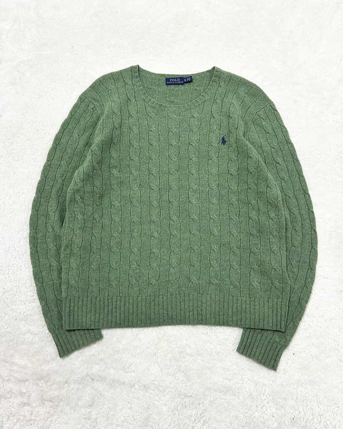 폴로 캐시혼방 말차 케이블니트 상품이미지5