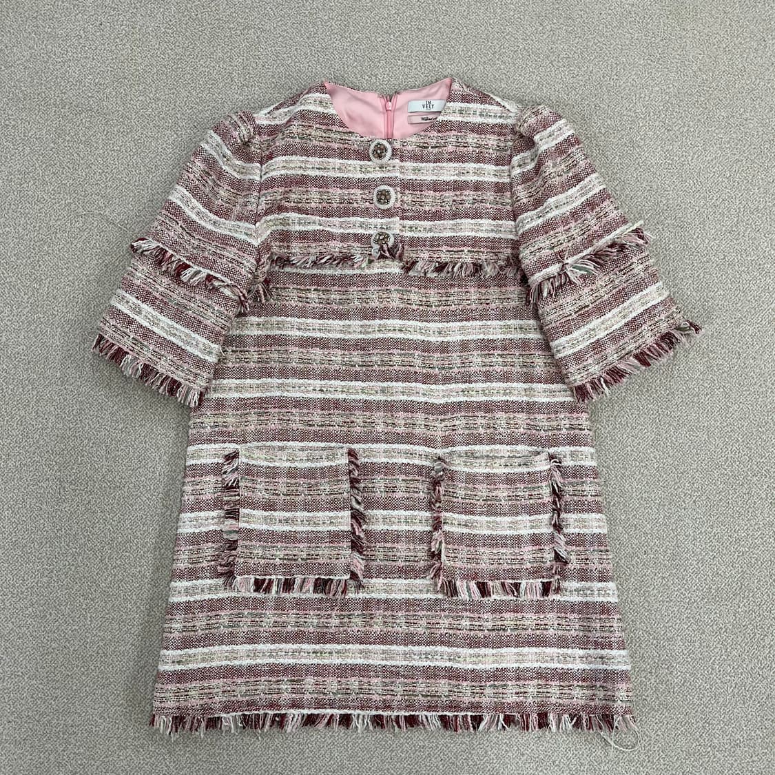 1 임블리 벨리티드 트위드 미니 원피스 0220M 상품이미지1