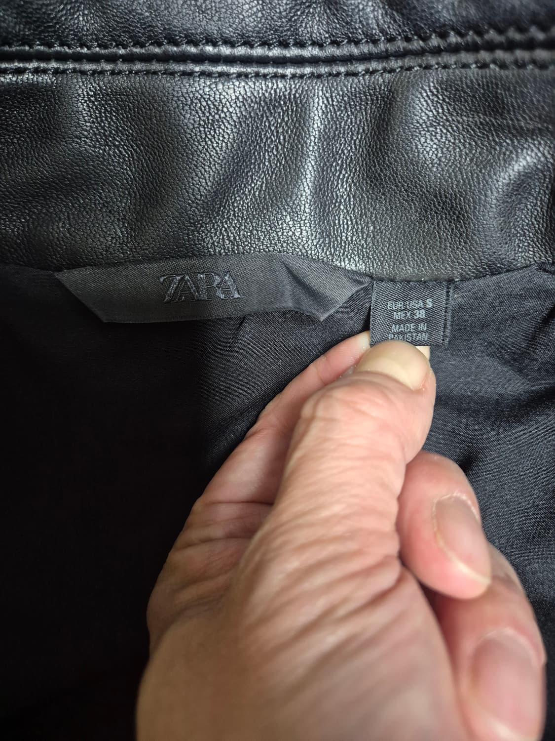 ZARA 자라 A2 가죽자켓 블랙 상품이미지6