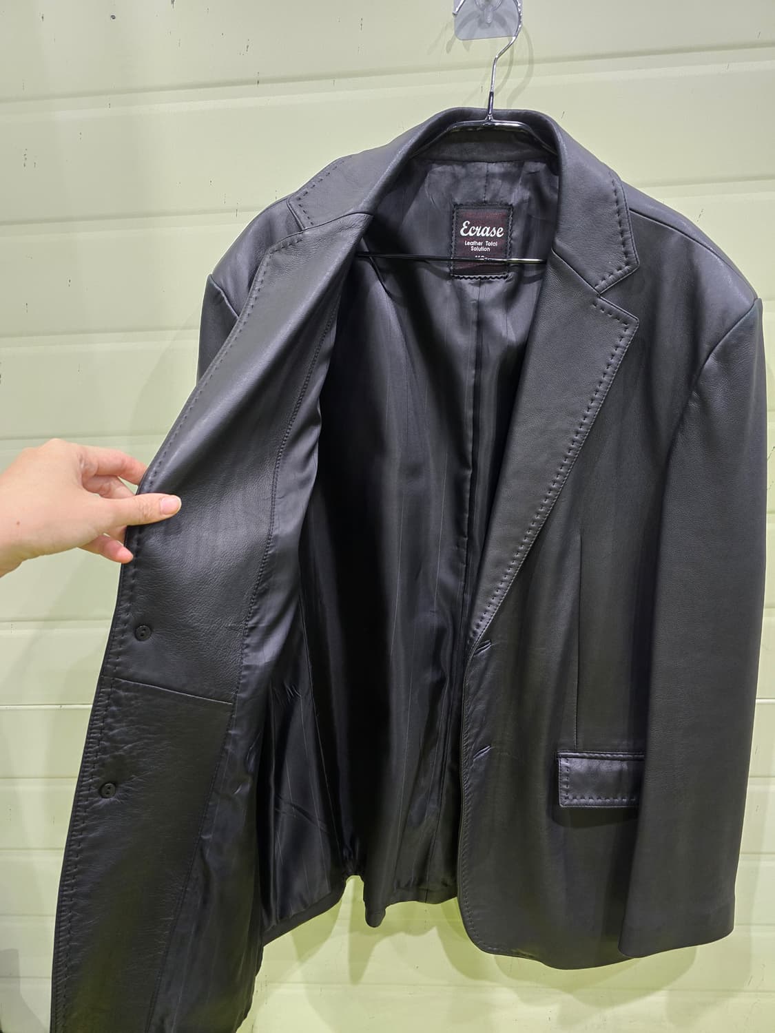 Ecrase 블랙 가죽 자켓 상품이미지10