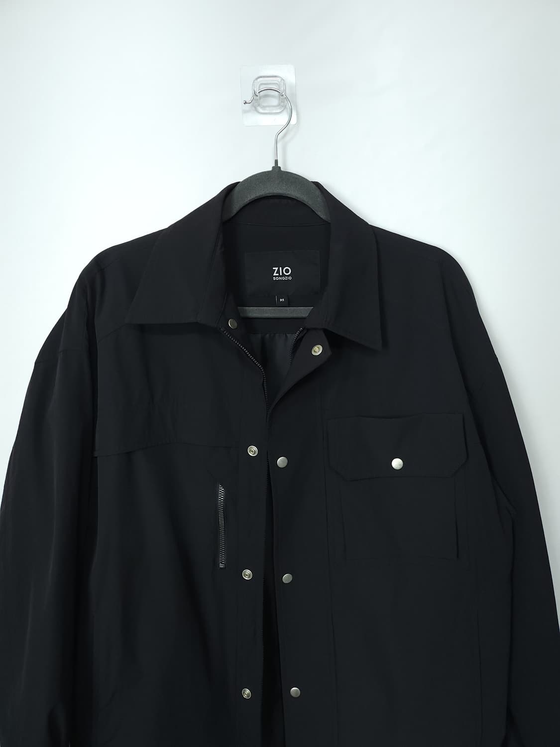 송지오 옴므 블랙 셔츠 자켓 95 M 상품이미지2