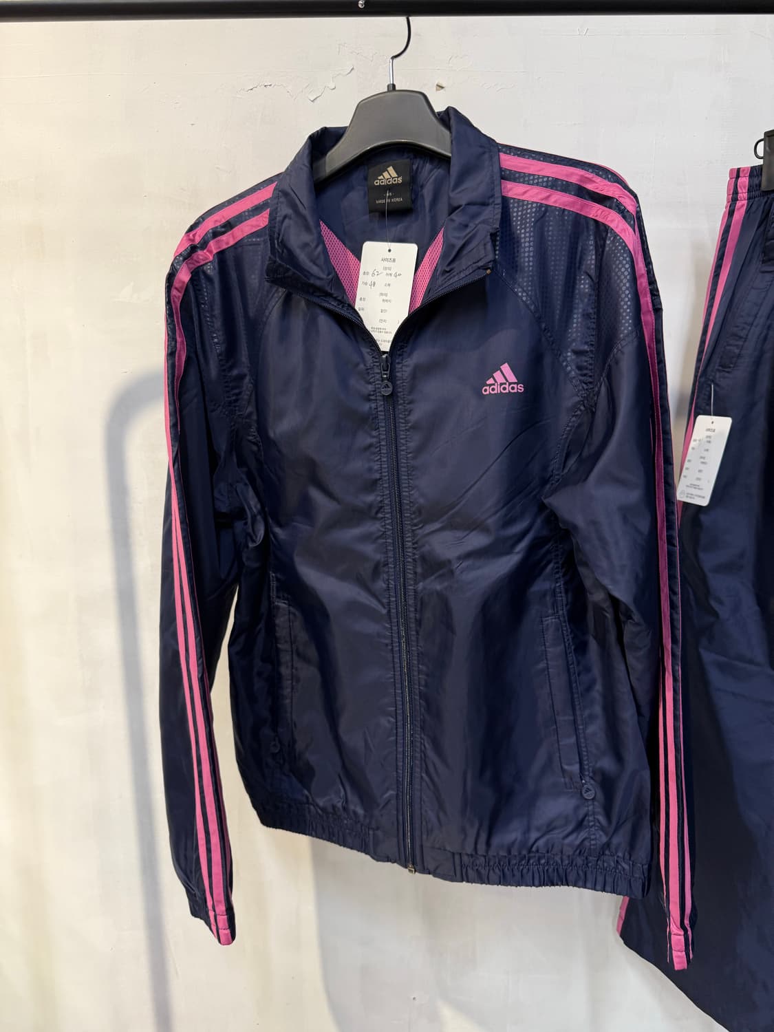 아디다스 퍼플,네이비 바람막이 세트 상품이미지3