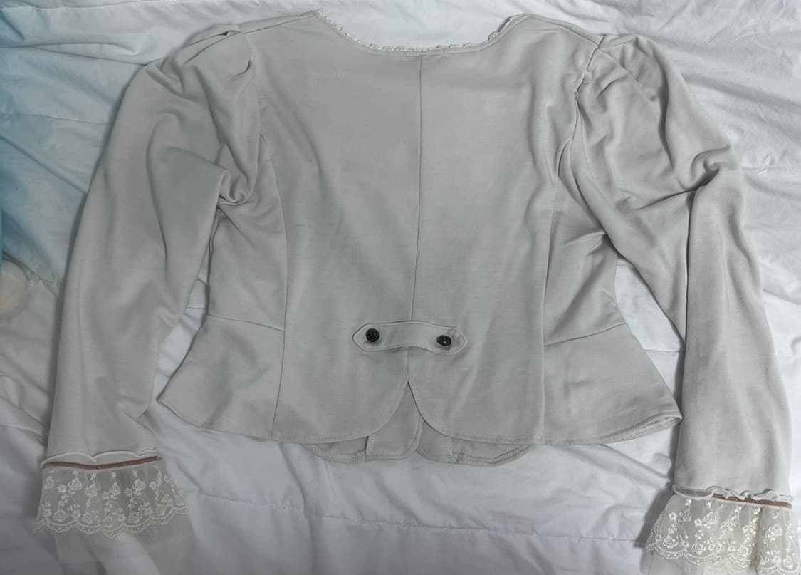 엑시즈팜 아이보리 장미 가디건 레이스 상품이미지2