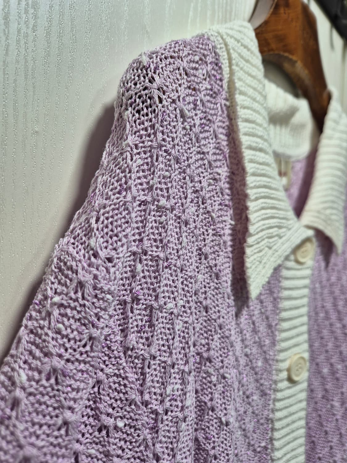 마리끌레르 퍼플 반팔 가디건 상품이미지7