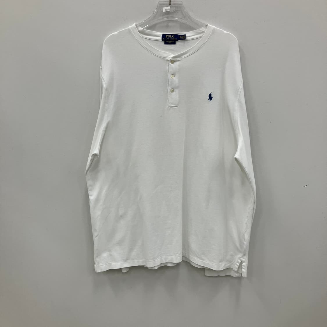 폴로 랄프로렌 화이트 코튼 헨리넥 롱슬리브 XXL 상품이미지1