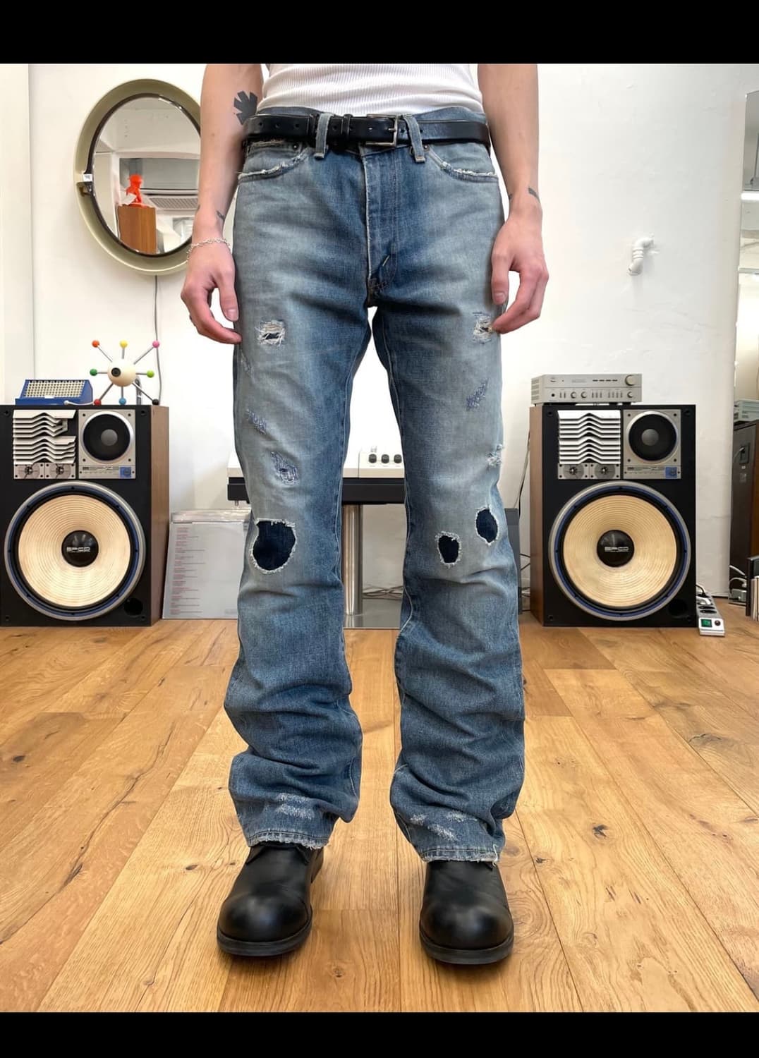 [32] LVC 리바이스 517 패치워크 플레어 데님 팬츠 상품이미지1