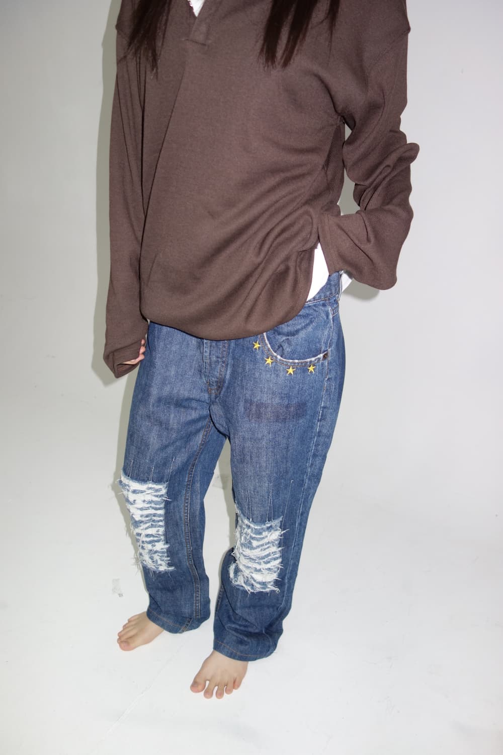 디스트로이드 데님 팬츠 상품이미지2