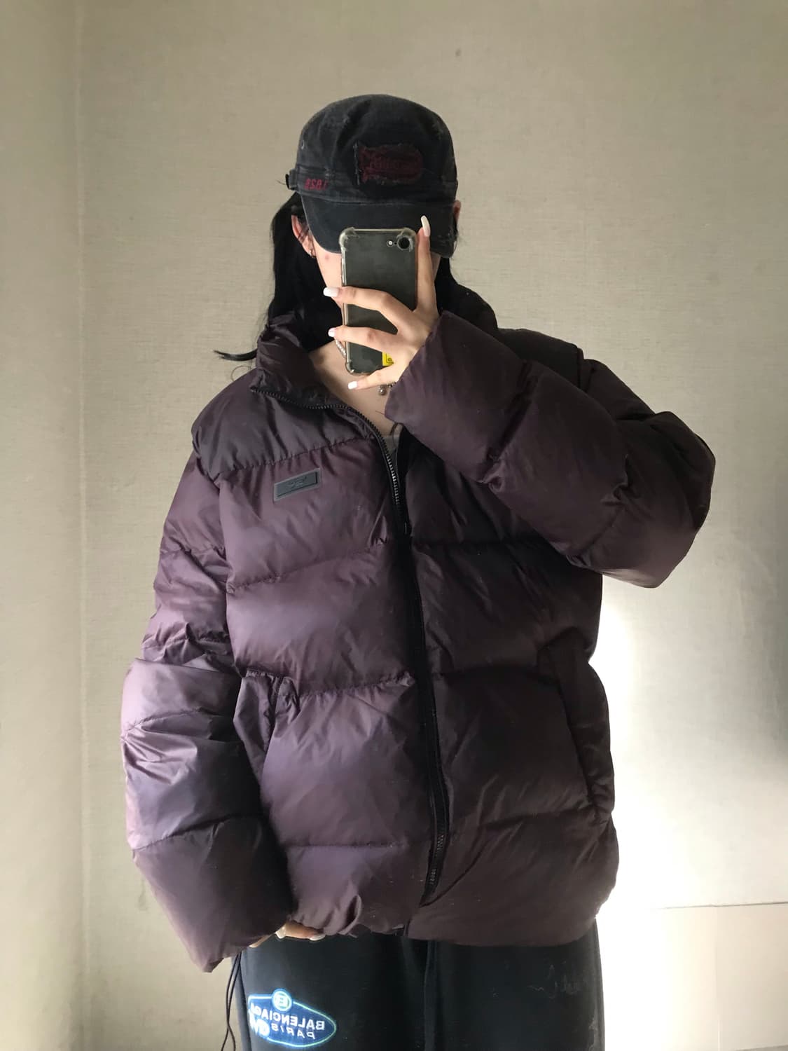 리복 버건디 패딩 상품이미지2