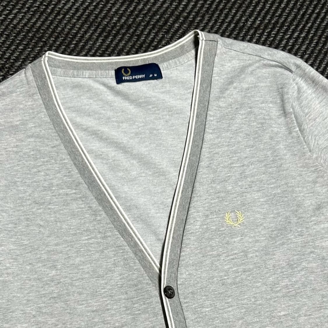 [M] Fred Perry 프레드페리 그레이 코튼 가디건 상품이미지3