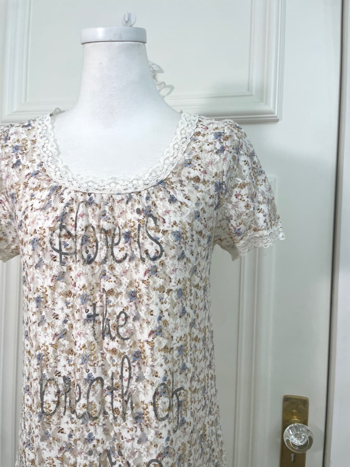 flower lace lettering midi opc(size-F) 상품이미지6