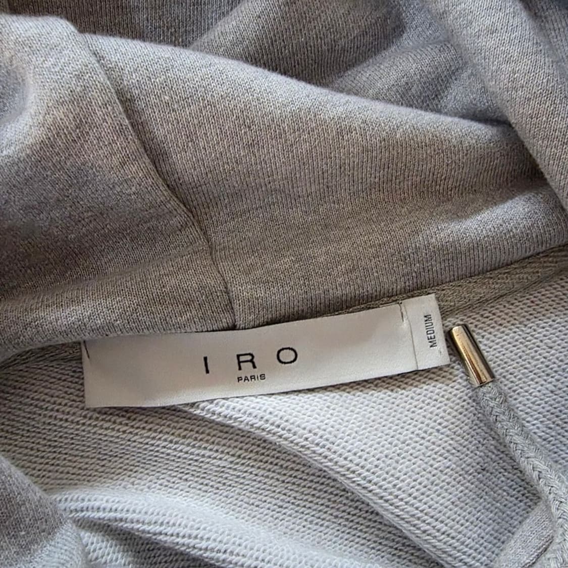 IRO 이로 파리 로고 프린팅 크롭 후드티 그레이 M 상품이미지5