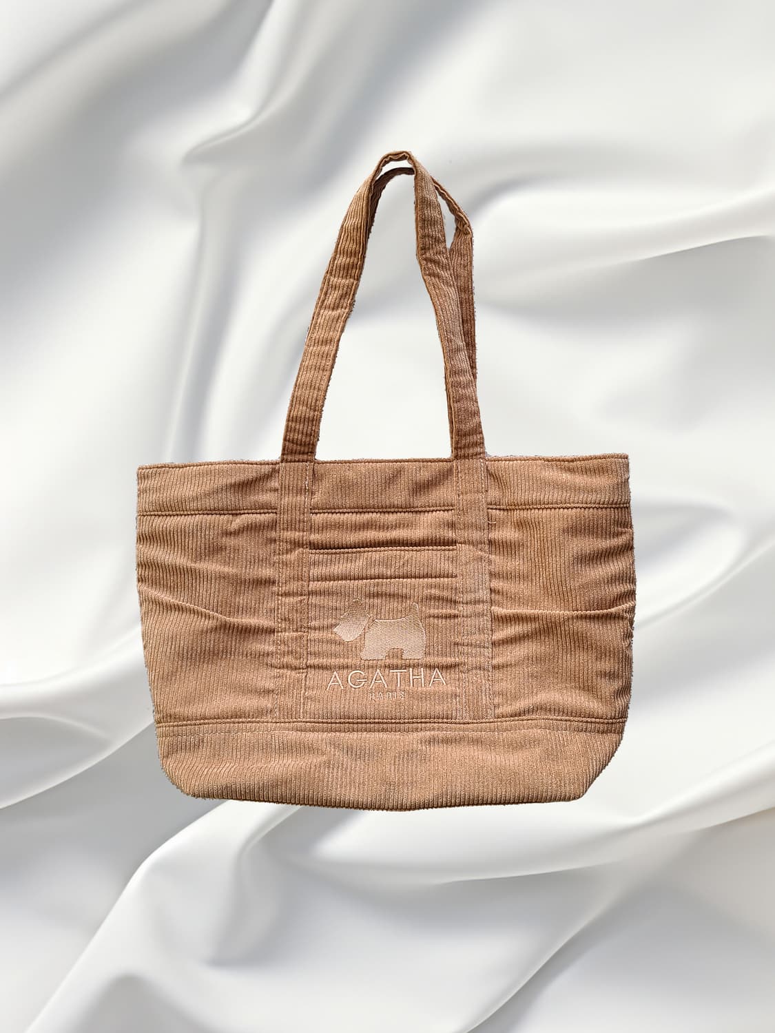 AGATHA 아가타 골덴 코듀로이 토트백 (베이지) 상품이미지1