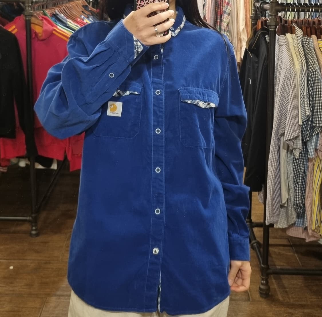 [Hi] 칼하트 긴팔 코듀로이 셔츠 블루 상품이미지4