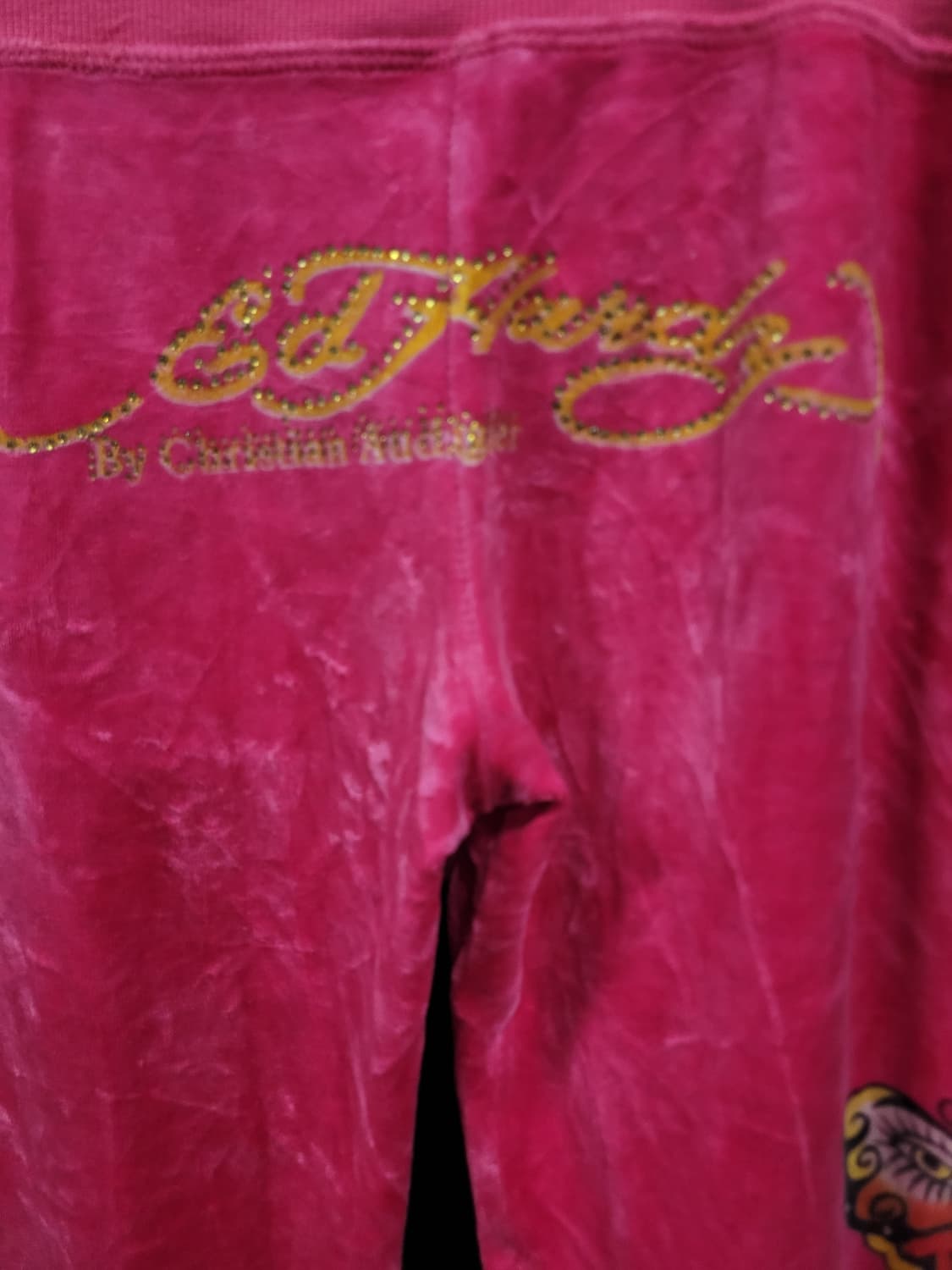 Ed Hardy 에드하디 올드스쿨 펑크 벨루아 트랙팬츠 상품이미지5