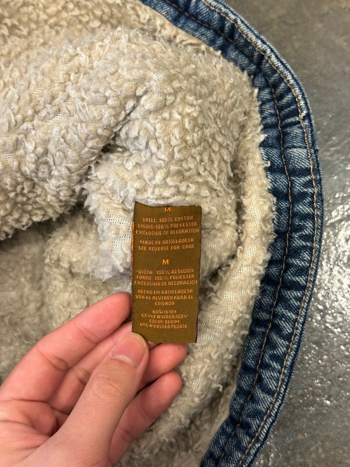 90s Wrangler Hero 랭글러 히어로 데님 쉐르파 베스트 상품이미지6