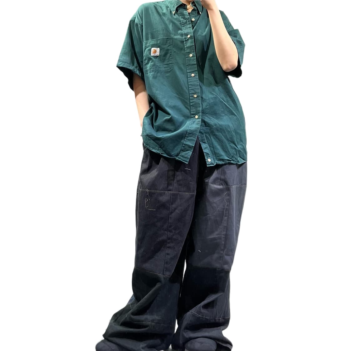 칼하트 그린 반팔 셔츠 상품이미지2