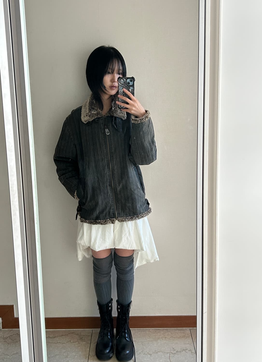 Denim Shearling Jacekt / 데님 시어링 자켓 상품이미지1