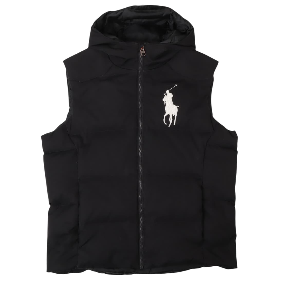 폴로 랄프로렌 블랙 빅포니 후디드 덕다운 베스트 상품이미지1