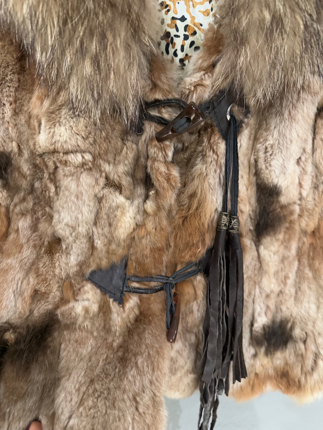 real fox fur duffle button vest 상품이미지7