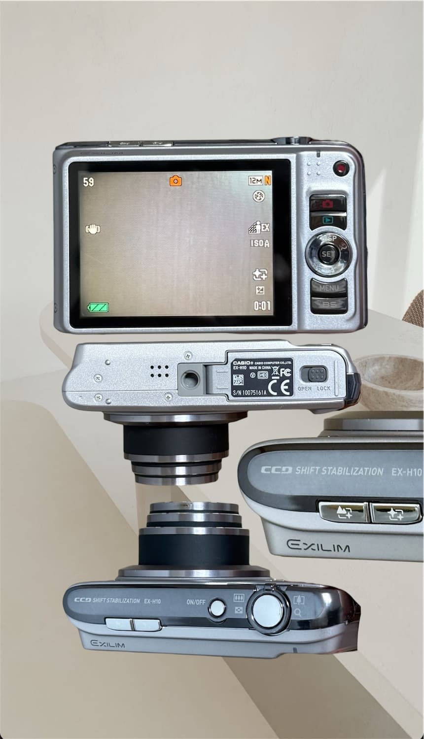 츄‘s pick!) 카시오 엑슬림 EX-H10 디카 빈티지 캠코더 캐논 상품이미지2