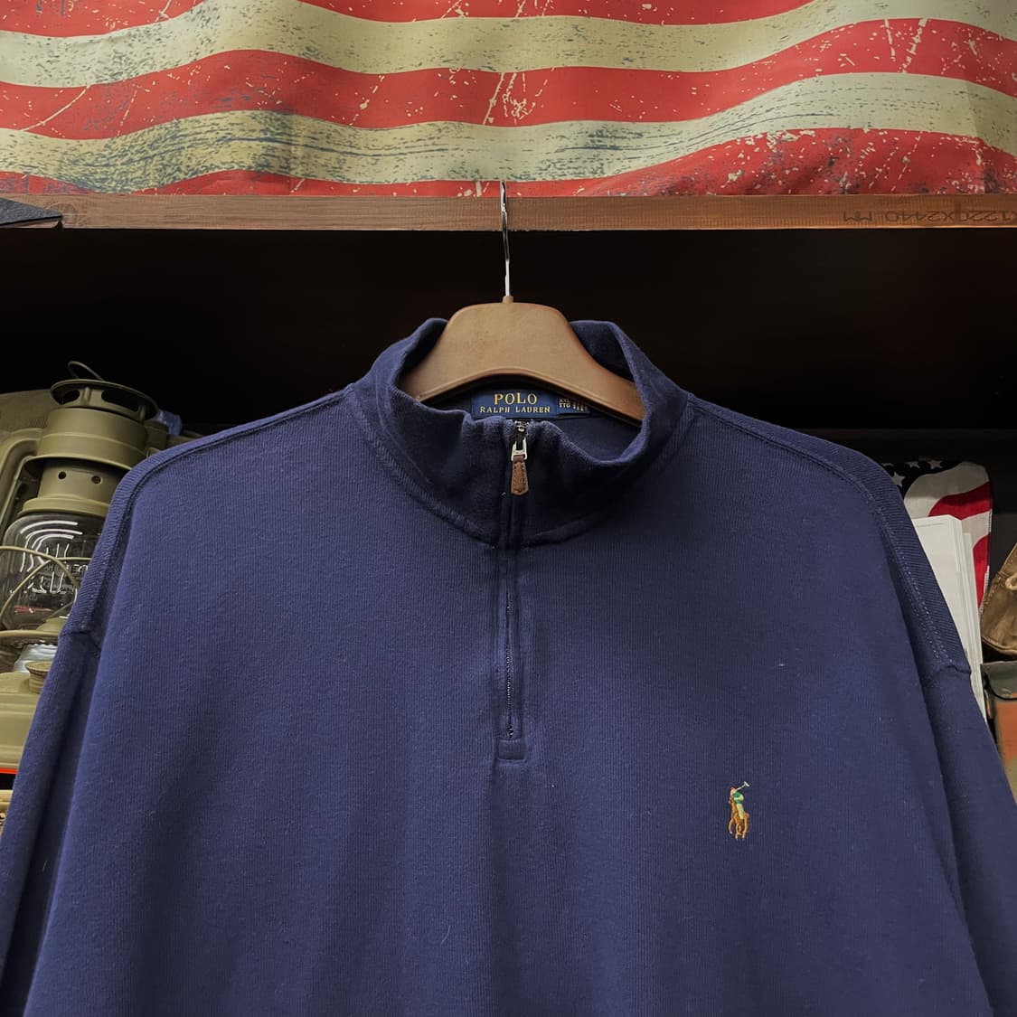 폴로 랄프로렌 신형 라벨 하프 집업 모크넥 니트 스웨터 상품이미지3