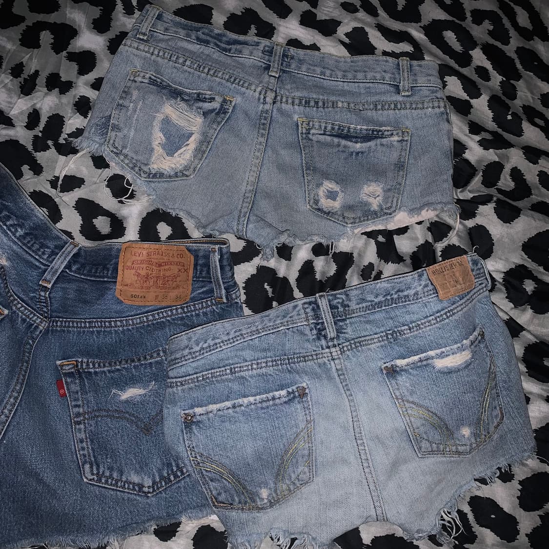 갸루 y2k 데님 숏팬츠 일괄 상품이미지2