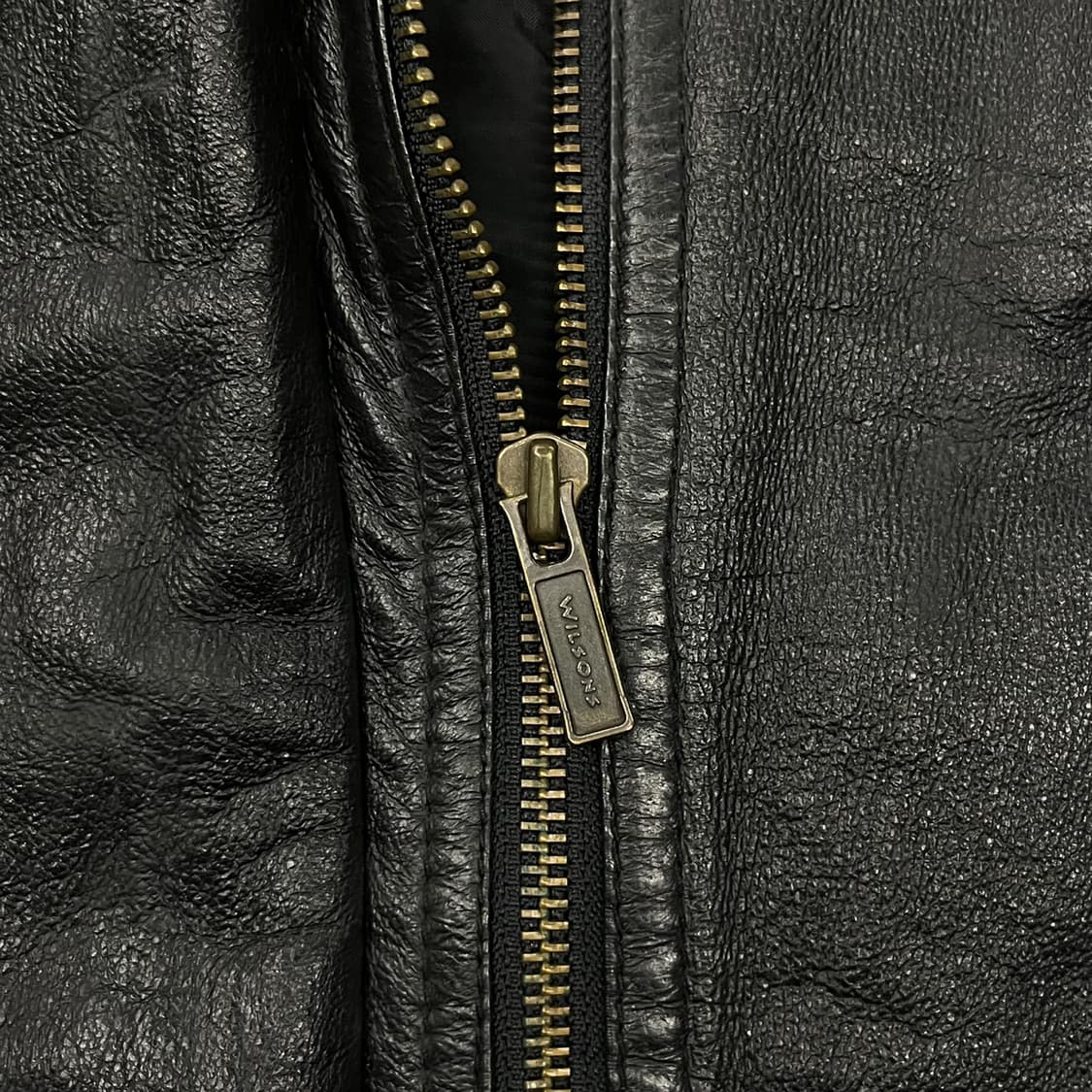 [정품/S] 윌슨레더 블랙 레더 자켓 b19 상품이미지7