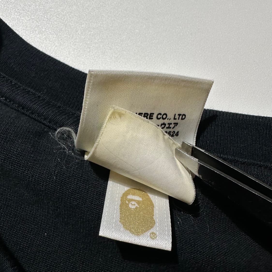 베이프 컬리지 반팔 티셔츠 블랙 상품이미지6